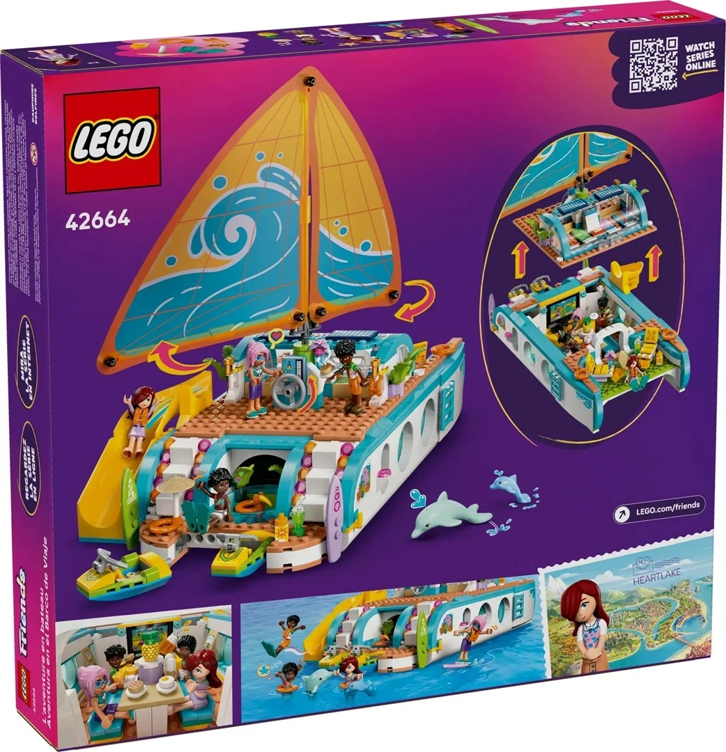 Potovalna čoln avantura, LEGO Friends 42664, 685 delov, s 4 minifigurami