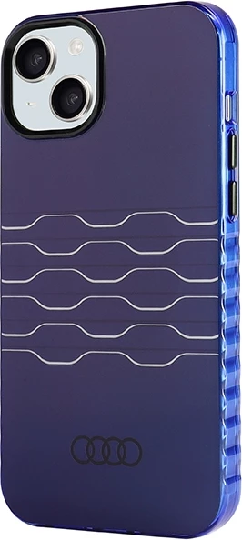 Ovitek z motivom in logotipom Audi IML, MagSafe za iPhone 15 Plus / 14 Plus, modra