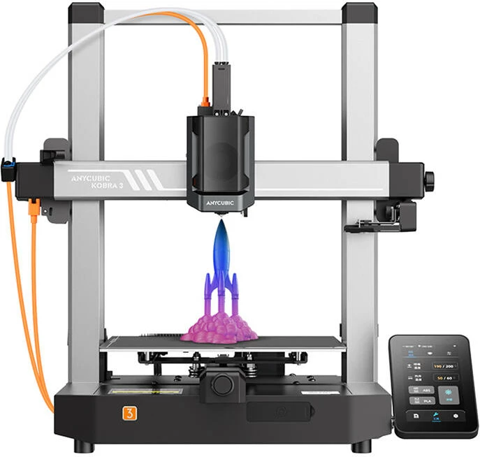 3D tiskalnik Anycubic Kobra 3, FDM, 250 × 250 × 260 mm, 600 mm/s, črn 3D tiskalnik Anycubic Kobra 3, FDM, 250 × 250 × 260 mm, 600 mm/s, črn