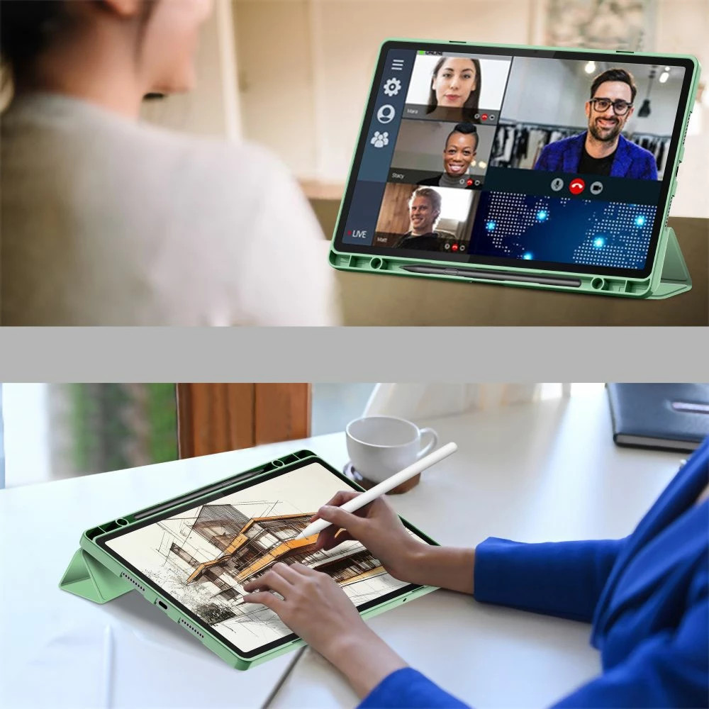 Ovitek za tablico Tech-Protect SC Pen Case za Lenovo Idea Tab Pro / Pro MT 12.7 TB-373, zelen