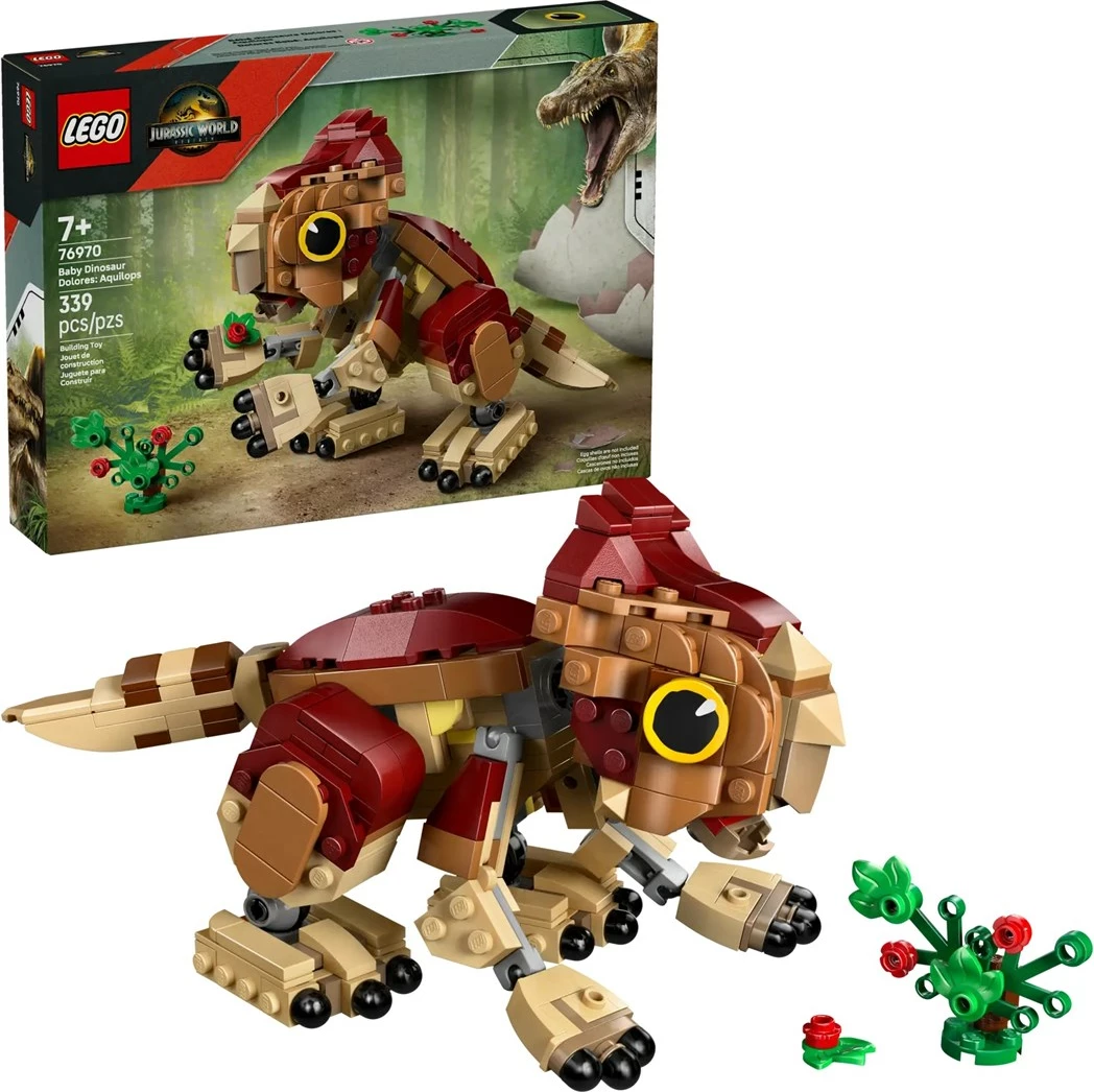 Model majhnega dinozavra Dolores Aquilops, LEGO Jurassic World 76970