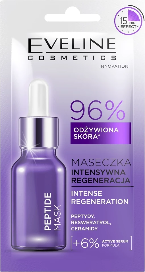 Maska za obraz Eveline Cosmetics Peptides Mask Intensive Regeneration, 8 ml