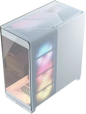 Računalniško ohišje midi tower, kaljeno steklo, RGB, Corsair 4500X LX, belo