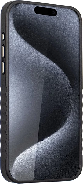 Etui iz pravega usnja Audi z MagSafe za iPhone 15 Pro, črno-rdeč