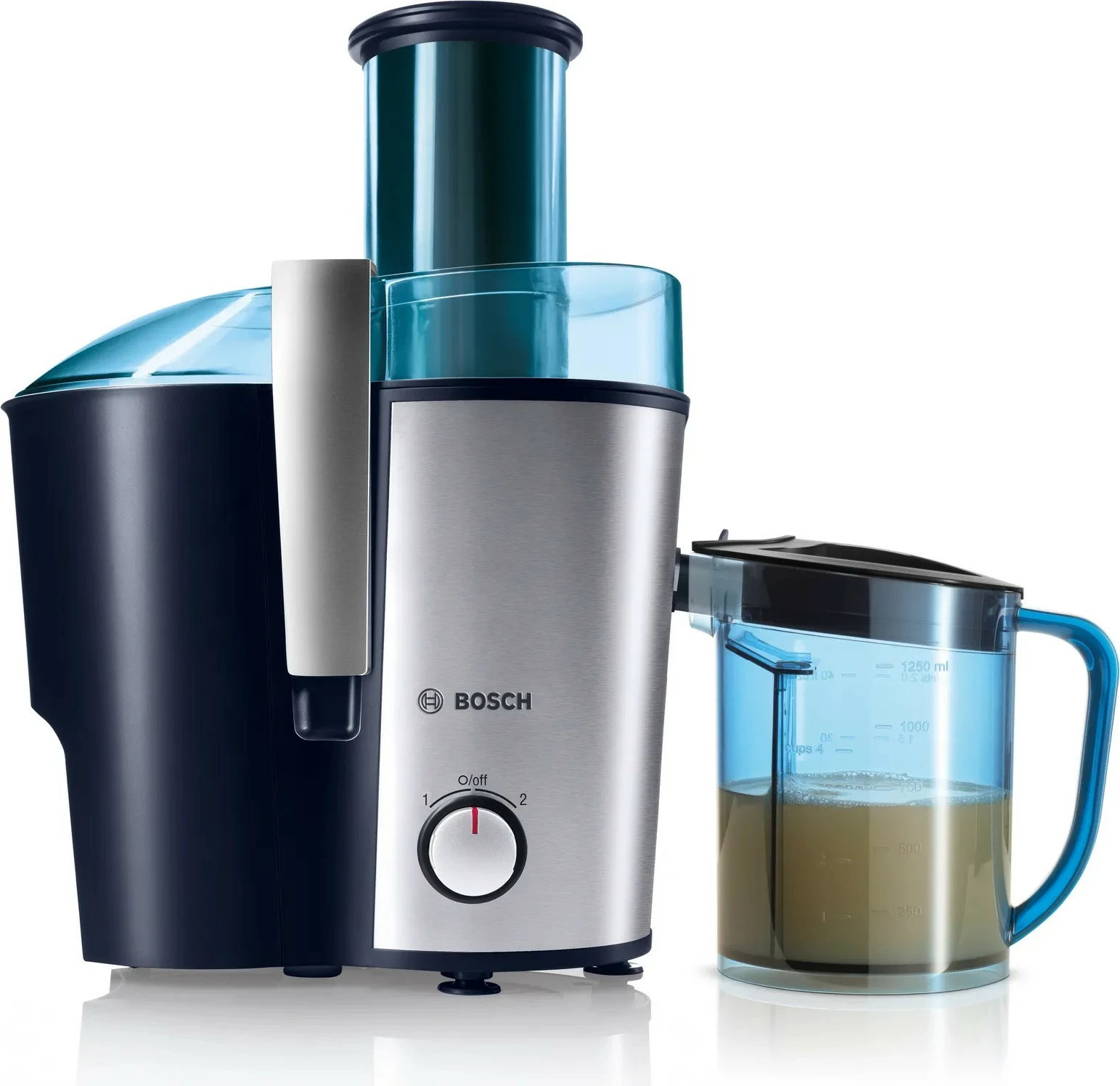 Sokovnik Bosch MES3500, 700 W, 2 L, 1,25 L, nerjaveče jeklo, črn/srebrn