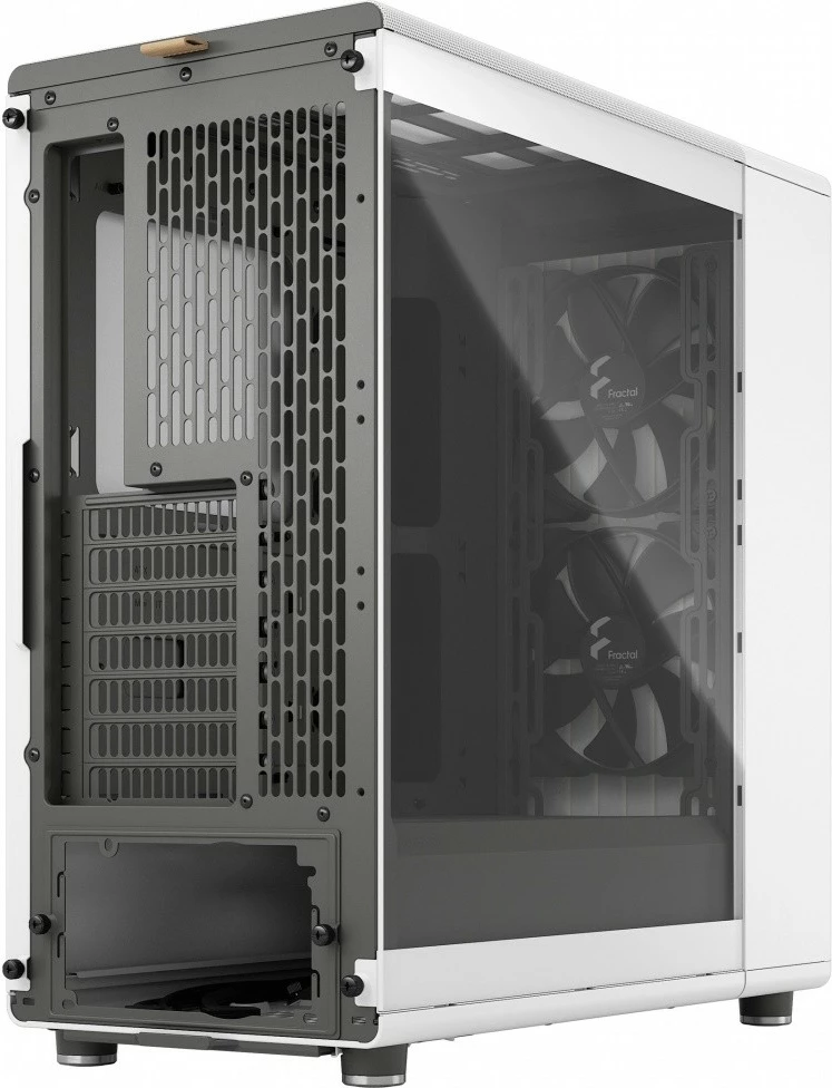 Računalniško ohišje Fractal Design North Chalk White TG Clear Tint, ATX, kaljeno steklo, belo