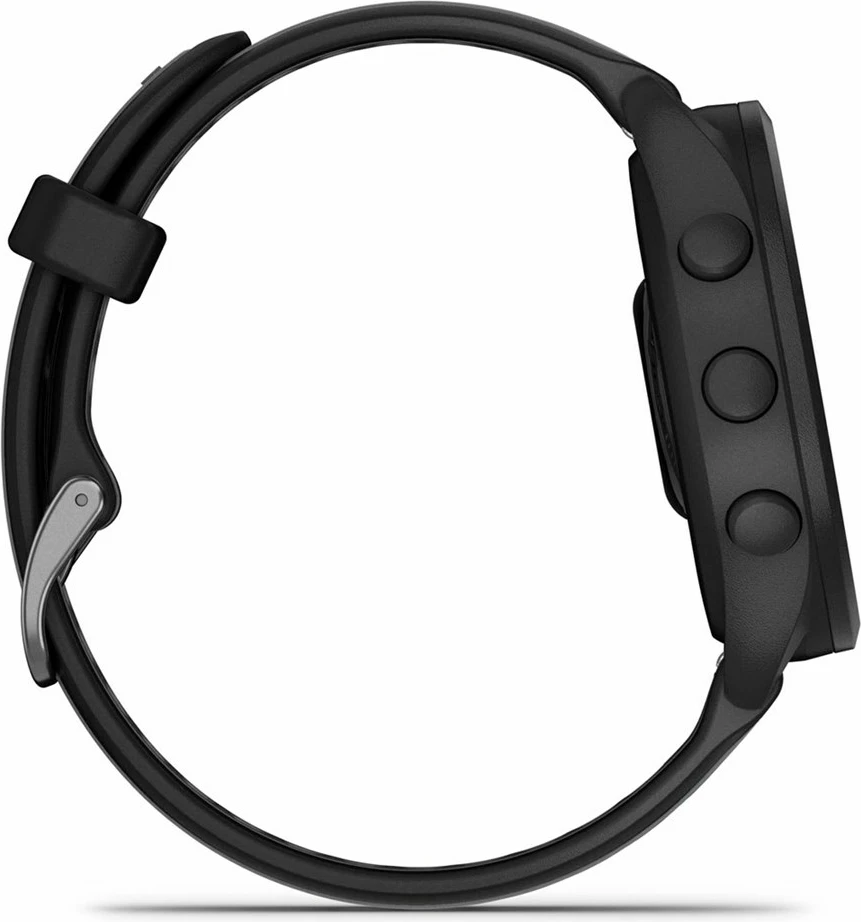Pametna ura z glasbo, Garmin Forerunner 165 Music, 43 mm, AMOLED, GPS, črna/srebrn pašček