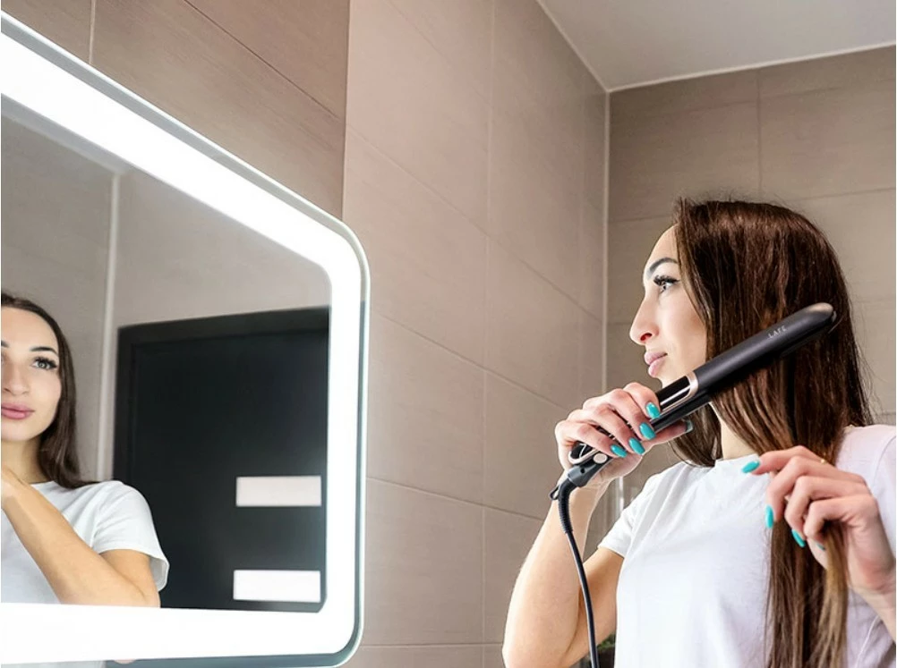 Ravnilec za lase, Lafe Sleek & Shine LAFPST47570, keramična prevleka, 140–200 °C, 35 W, nastavljiva temperatura, črn