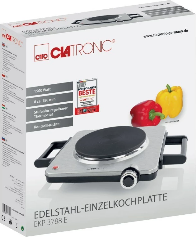 Električni štedilnik Clatronic EKP 3788, črn