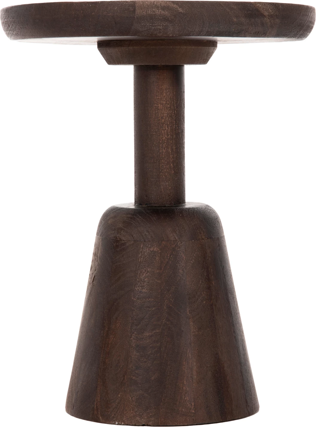 Okrogla klubska mizica CRABB FH9701 iz masivnega mangovega lesa Φ40x49.5Hcm