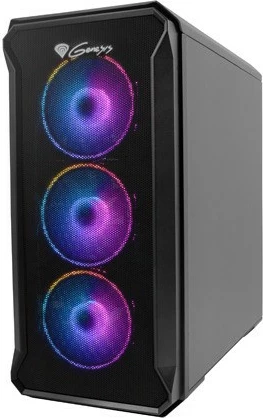 Računalniško ohišje Micro Tower Genesis Irid 503 V2 z ARGB, USB 3.0, črno