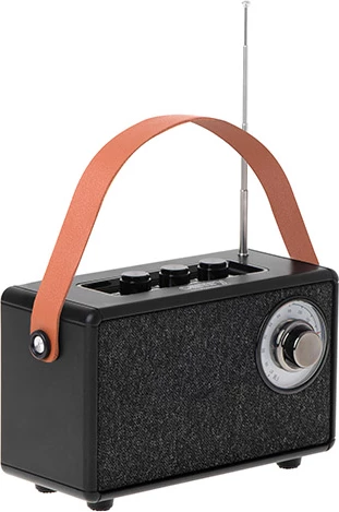 Prenosni zvočnik Bluetooth z FM radiem, Adler CR 1902, 5 W, Bluetooth 5.1, TWS, SD/USB/AUX, 5 h predvajanja, USB-C, črn