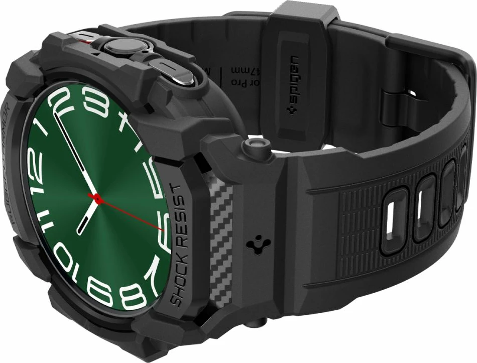 Ovitek Rugged Armor Pro Spigen za Samsung Galaxy Watch Ultra 47mm, črn