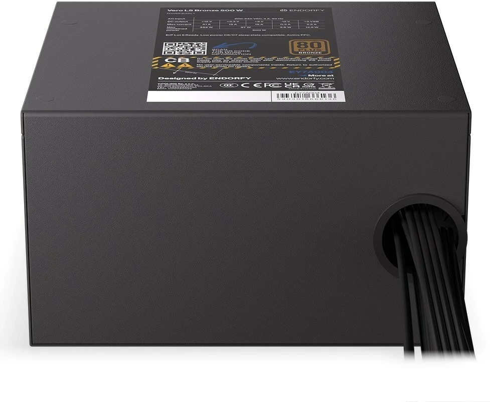 Napajalnik Endorfy Vero L5, 500W, 80 PLUS Bronze, črn