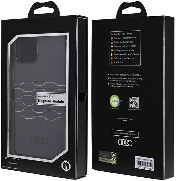 Ovitek MagSafe za iPhone 15 Plus / 14 Plus, Audi IML, črn