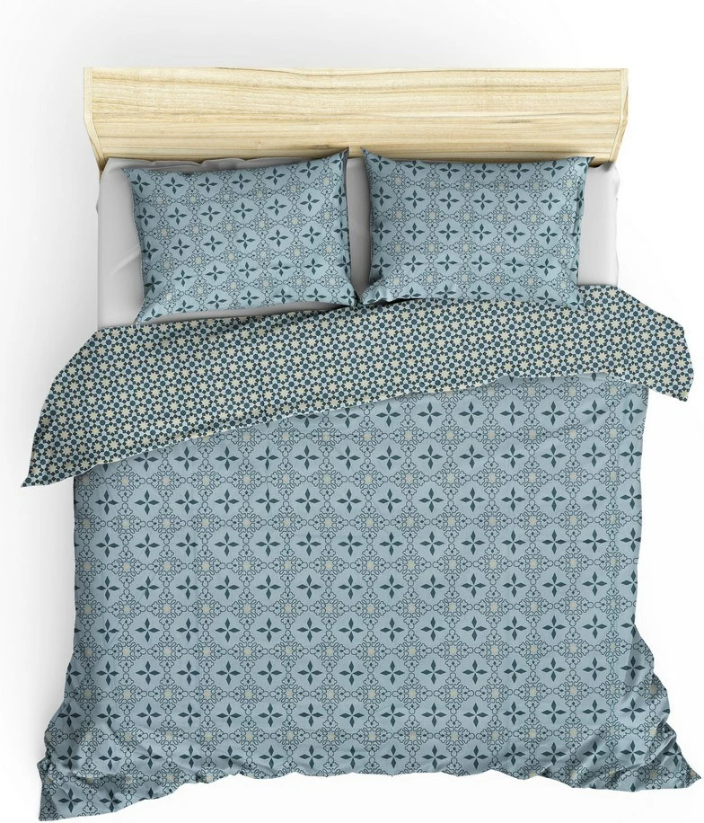 Prevleka za odejo enojna XXL, modra, minimalistična - Ranforce L'essentiel