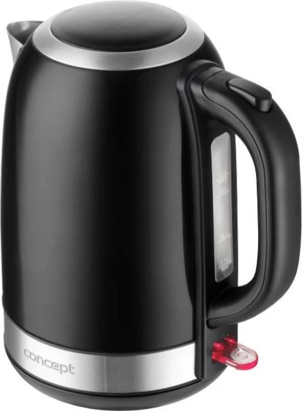 Električni čajnik Concept RK3245, 1,7 L, inox, črn