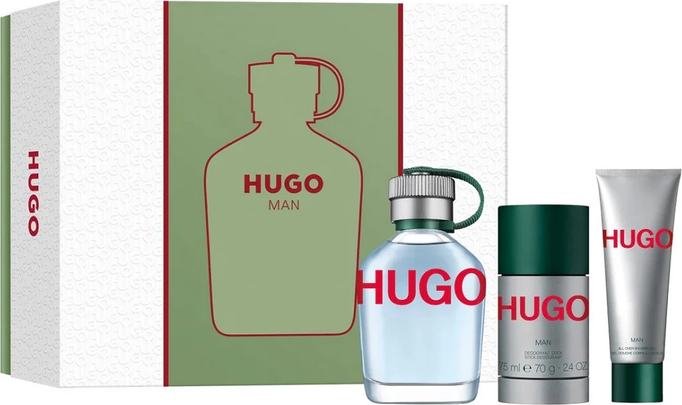 Hugo Man set: Eau de Toilette spray 125ml + stick deodorant 75ml + shower gel 50ml