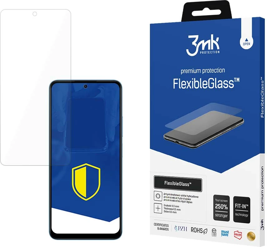 Hibridno zaščitno steklo za zaslon, 3mk Protection FlexibleGlass, za Xiaomi Redmi 12, prozorno