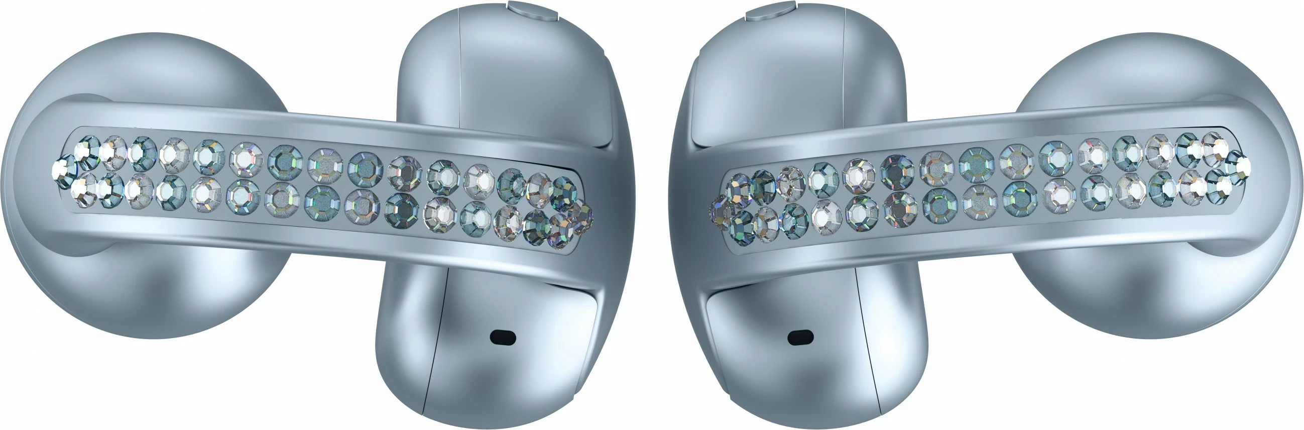 Zložljiv pametni telefon z luksuznim Swarovski dizajnom Motorola razr60 + slušalke Buds Loop, Swarovski Edition, moder