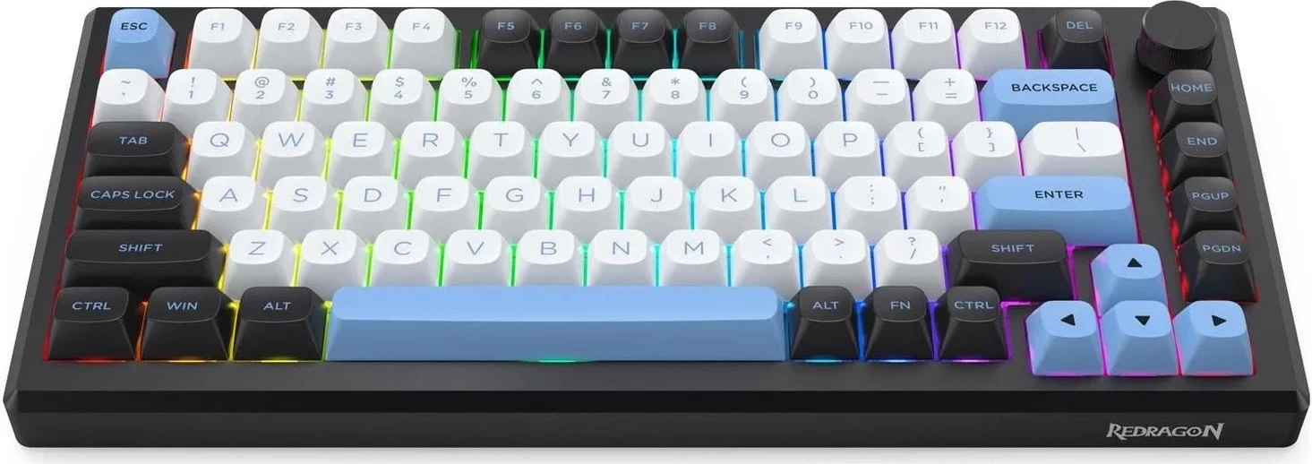 Mehanska tipkovnica Redragon Uranus Pro K732WLB-RGB-PRO 82, RGB, brezžična/prek kabla, črna
