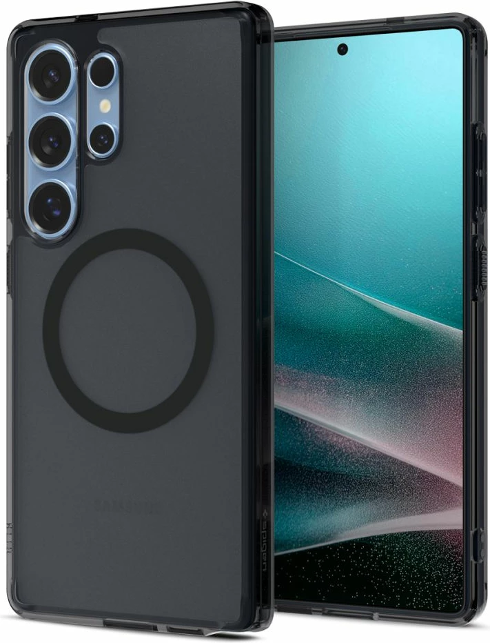 Ovitek za telefon Spigen Ultra Hybrid Mag za Samsung Galaxy S25 Ultra, črn