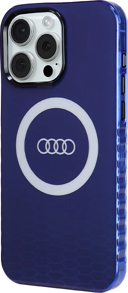Ovitek Audi IML Big Logo MagSafe za iPhone 15 Pro Max, moder
