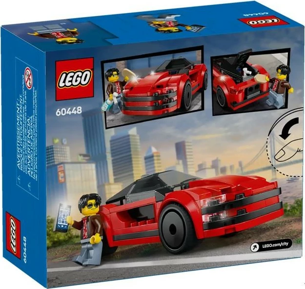 Set rdeč športni avtomobil, LEGO City 60448, 109 delov
