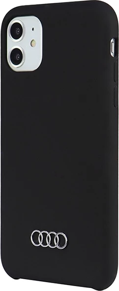 Ovitek Audi za iPhone 12/12 Pro 6.1", silikonski, črn