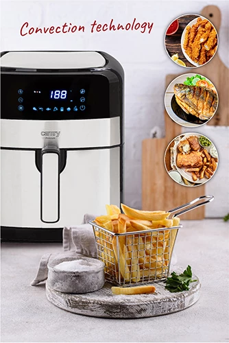 Cvrtnik na vroč zrak Camry CR 6311, 5 L, 9 programov, 1700 W, črno/srebrn