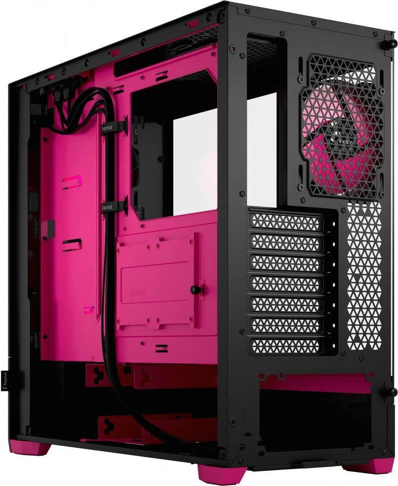Računalniško ohišje Midi Tower Pop Air Core TG Clear Tint RGB, Fractal Design, ATX, Micro ATX, Mini ITX, črno/magenta
