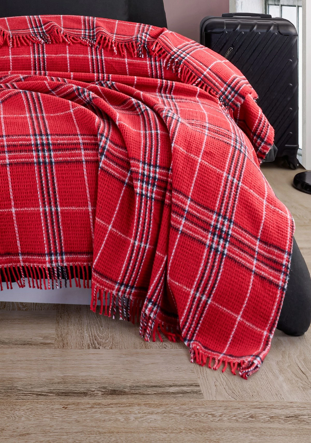 Topla mehka enojna odeja L'essentiel, rdeča