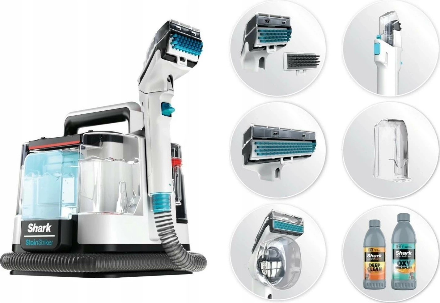 Pometno-vlažilni čistilec, Shark PX200EUT, bel