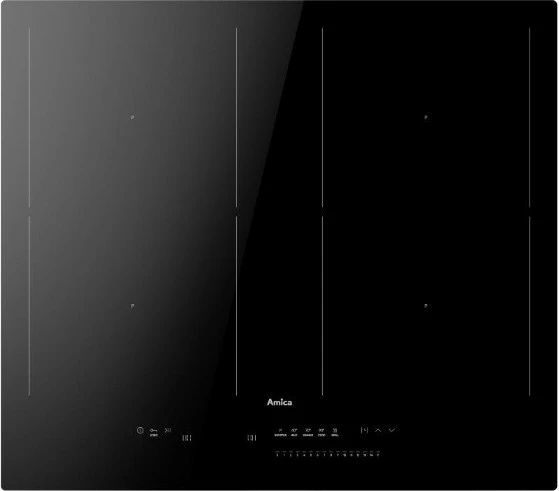 Indukcijska kuhalna plošča Amica PIH6542PHTSUN 3.0, 4 kuhalne cone, črna