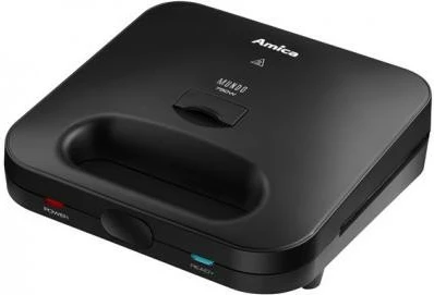 Večfunkcijski toster z 3 zamenljivimi ploščami, 750 W, črn - Amica SMK4011