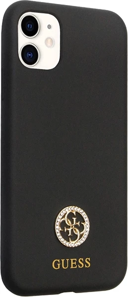 Ovitek za iPhone 11/XR, silikon, črn — Guess GUHCN614DGPK