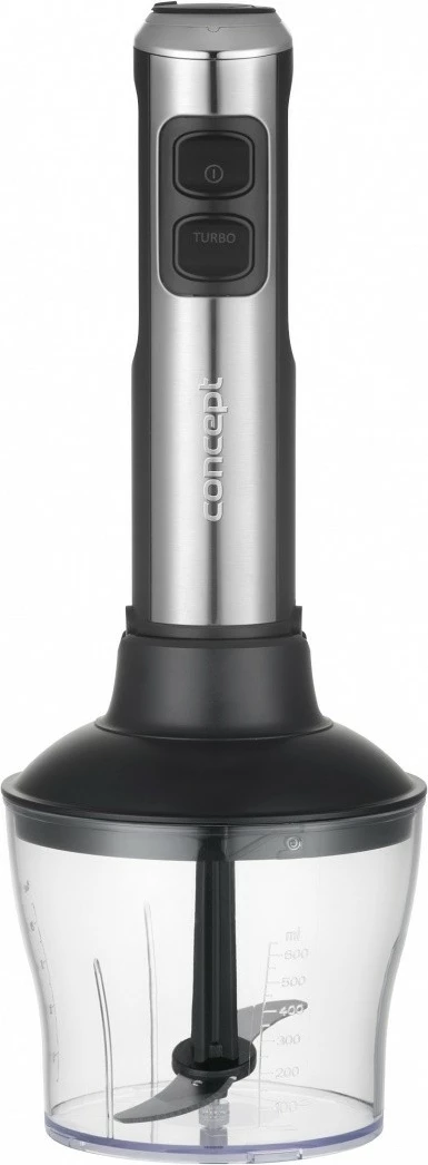 Ročni mešalnik s sekljalnikom in metlico, 1500 W, inox/črn, set Concept TM5520