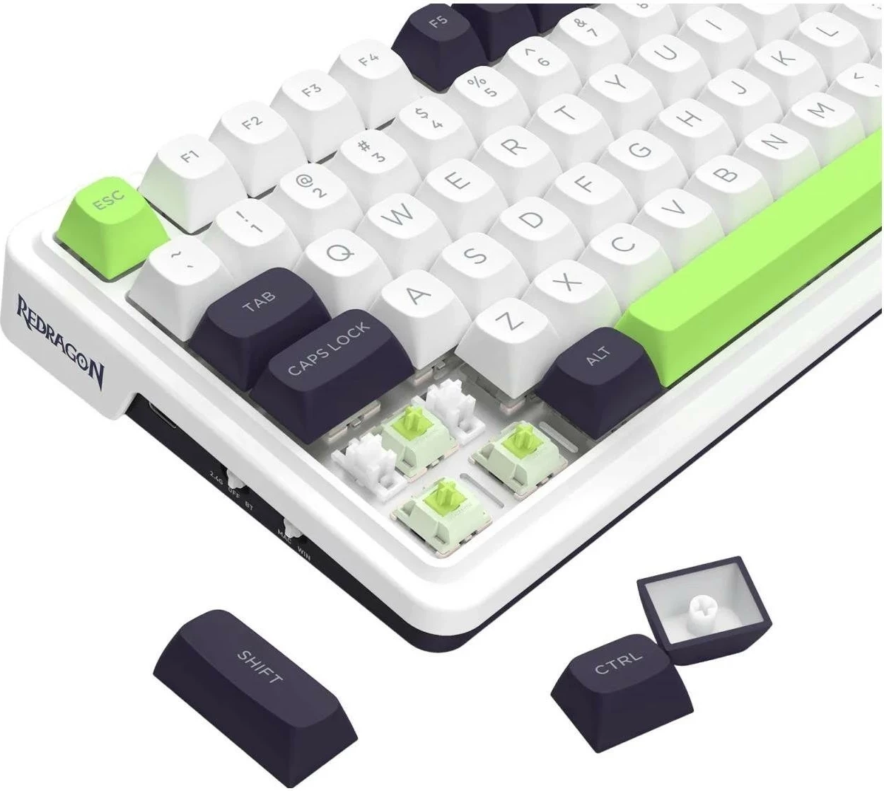 Tipkovnica RGB, bela Redragon K686WBG-RGB-MAX Eisa Max