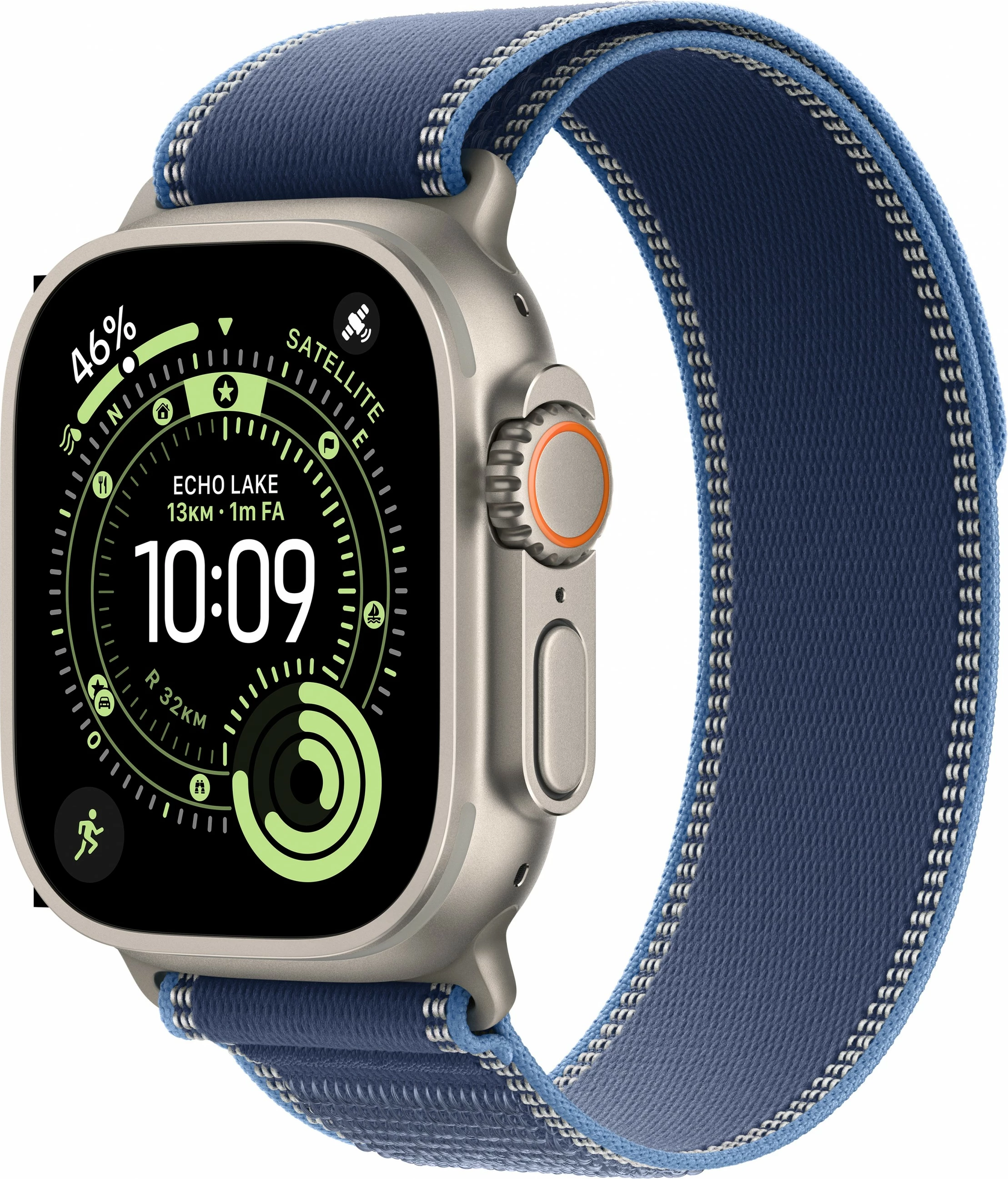 Pametna ura Apple Watch Ultra 3 Titanium Cellular, 49 mm, Trail Loop modro/svetlo modro S/M