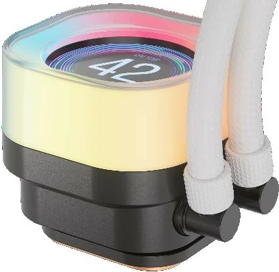 Hladilnik CPU z zaslonom Corsair iCUE LINK TITAN 240 RX LCD AIO, 240 mm, bel