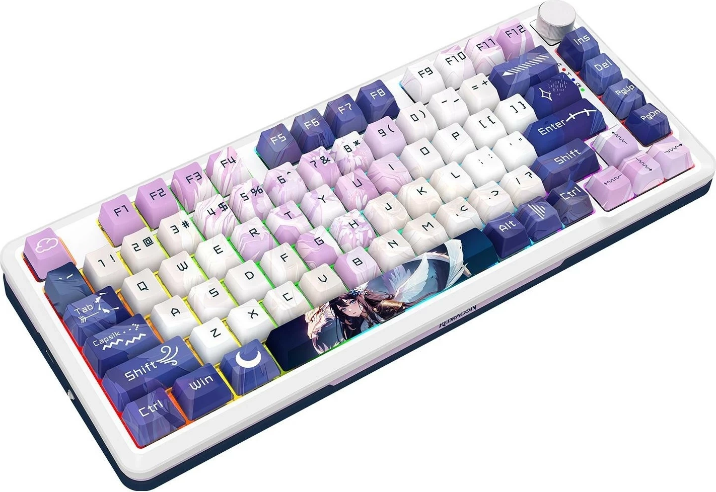 Mehanska brezžična tipkovnica z RGB, Redragon K681ACG-RGB-PRO Cyrus, vijolična