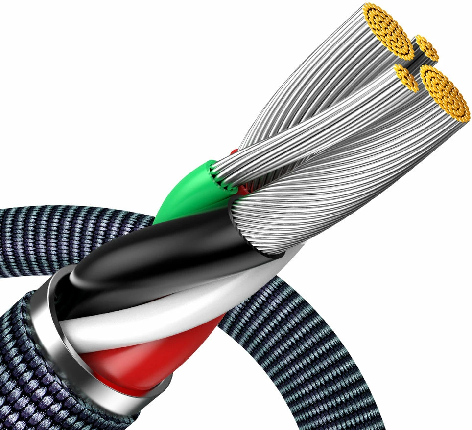 Polnilni in podatkovni kabel Baseus Crystal Shine Series, USB-A v Lightning, 1,2 m, 2,4 A, črn