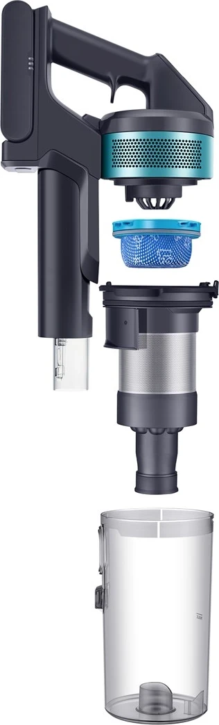 Brezvrečn sesalnik, akumulatorski Samsung VS15A6031R1, 0.8 L, 410 W, črno-zelen