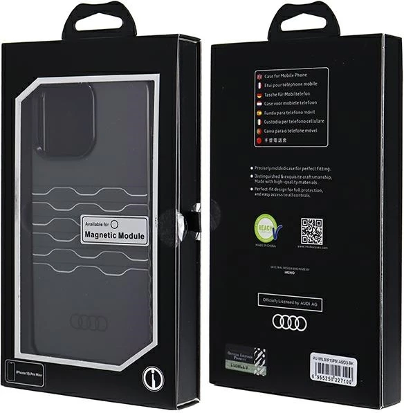 Ovitek z motivom Audi IML MagSafe za iPhone 15 Pro Max, črn