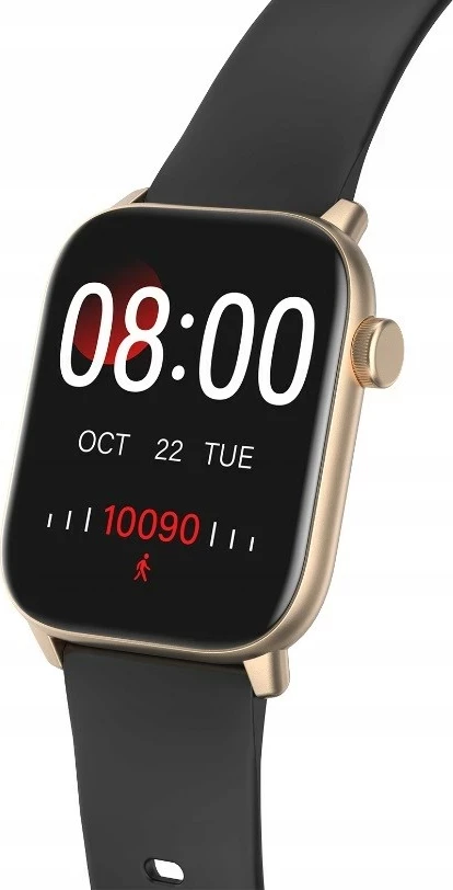 Pameten športni telefonski uro, oromed ORO SMART FIT 6, 1,69" zaslon, merjenje srčnega utripa in kisika, IP68, črna s zlato obrobo