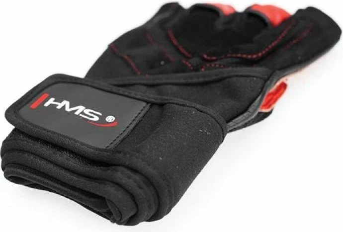 Dlančne rokavice za fitnes HMS, črno/rdeče