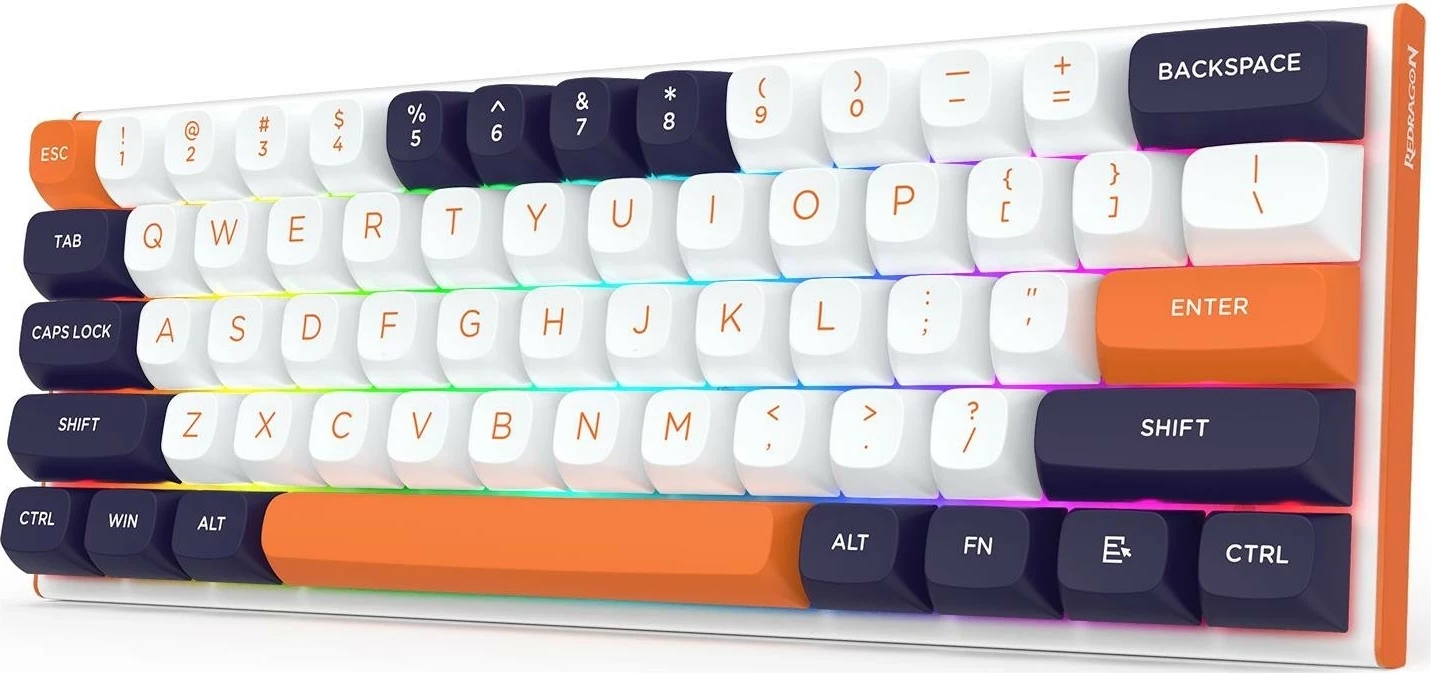 Me 61 tipk, RGB, bela-modro Redragon K683 tipkovnica