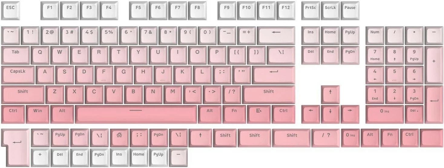 Set rožnatih tipk Redragon A139, 104 tipke