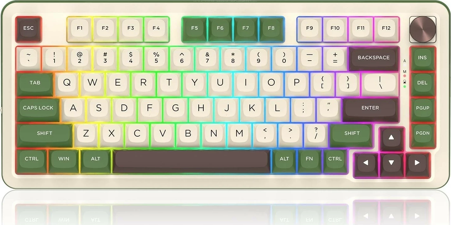 Mehanska brezžična igralna tipkovnica RGB Cyrus Redragon K681CGC-RGB-PRO, zelena