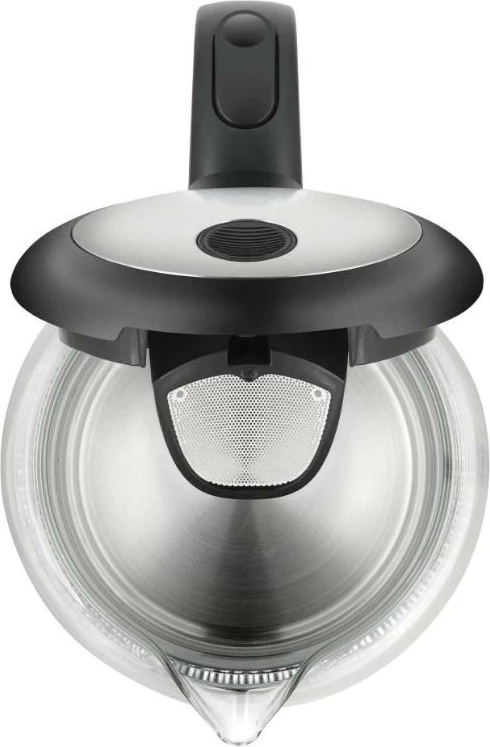 Električni grelnik vode iz borosilikatnega stekla Amica Glass Kettle KD2050G, 1,7 L, črno/prosojen